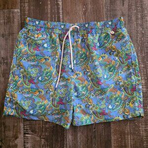 Polo Ralph Lauren Men's Swim Shorts Trunks Tropical Floral Paisley Size XXL